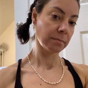 oyster pearl earrings and necklace set